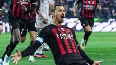 Zlatan jugando con el AC Milan