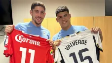 Maxi Araujo y Federico Valverde intercambiaron jerseys