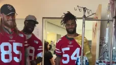 Fred Warner y George Kittle sorprendieron a aficionado