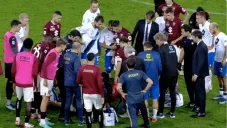 Momento en el que Ricci quedó tendido en el terreno de juego