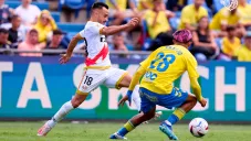 Julián Araujo entró de cambio en la derrota de Las Palmas