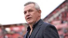 El técnico mexicano durante un partido en Son Moix