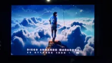 La imagen que se proyectó en las pantallas del Diego Armando Maradona
