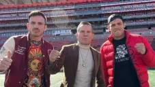 Los hijos de Chávez y su padre en el estadio de Xolos