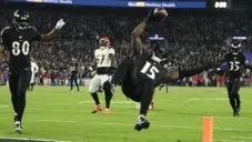 Nelson Agholor celebrando su anotación con los Ravens