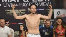 Chávez durante uno de sus pesajes