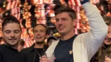 Verstappen durante la celebración en Las Vegas