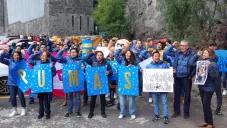 Empleados junto a Luis Raúl González muestran su apoyo