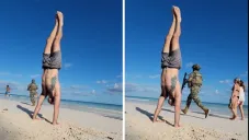 Persecución policiaca queda grabada en vivo durante clase de yoga en Tulum