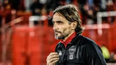 Martínez en partido con Huracán