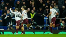 El festejo de la visita ante el gol