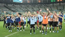 Argentina saludando a la afición