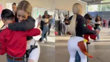 Alumno se hace viral por sacar a bailar quebradita a su maestra