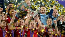 El festejo de las jugadoras tras su campeonato