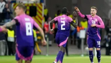 Festejo de los futbolistas teutones