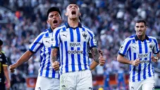 Brandon Vazquez celebra un gol con los Rayados de Monterrey