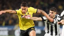 Momentos del partido en la Liga de Grecia