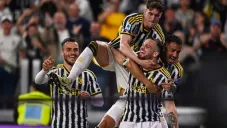 Festejo de los futbolistas de la Juve