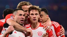 Festejo del cuadro de Baviera en partido