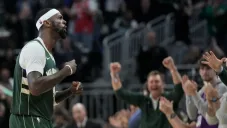 Festejo del equipo de los Bucks