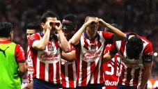 Festejo de los rojiblancos tras el gol