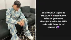 El compositor no se presentará en lo que resta del mes en México.