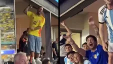 Al reguetonero le ganó la euforia en el partido de Colombia contra Argentina.