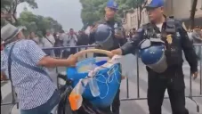 Los elementos de seguridad quedaron llenos de comida.