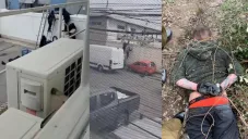 Usando sola una escalera fue como los ladrones entraron por el dinero.