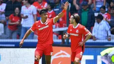Así festejaron los jugadores de Toluca ante San Luis