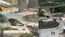 La megagrieta apareció frente al conjunto residencia Bosque Real.