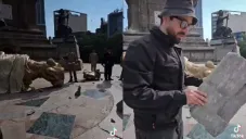 El Ángel de la Independencia que se 'cayó' es de goma