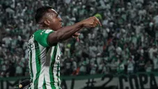 Alfredo Morelos festeja el 3-1 ante América de Cali