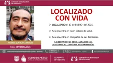 El periodista fue hallado con vida después de ser reportado como desaparecido