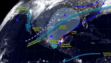 La Depresión Aislada en Nivales Altos pegará en algunos estados del país.
