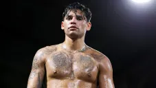 Ryan García, Devin Hayney y Teófimo López, juntos en el Times Square el 2 de mayo