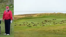 El campo de golf del mandatario estadounidense ha sido vandalizado