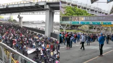 Manifestaciones del CNTE en el AICM el día de hoy 20 de marzo