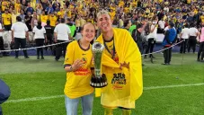 Chicote Calderón asistió a la Queens League para ver el debut de su hermana