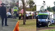 Se habla de hasta tres que recibieron el golpe de una grúa.