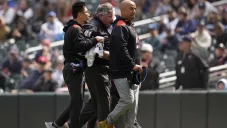 Hunter Wendelstedt saliendo del campo