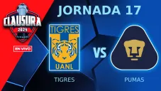 Tigres vs Pumas EN VIVO Liga MX Jornada 17 Clausura 2025