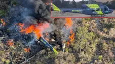 La aeronave comenzó a perder altura hasta incendiarse en una zona boscosa.