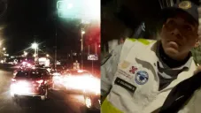 La policía entró al vehículo de la víctima para sacarlo de su unidad.