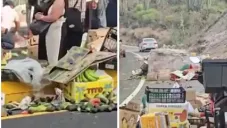 Vecinos evitan rapiña y ayudan a trailero accidentado en la México-Tampico: el gesto que se hizo viral