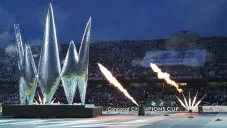 ¡CU se pinta de celeste! Afición de Cruz Azul realizó mosaico previo al inicio de la Final de Concachampions