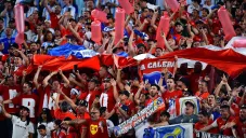 Silbidos al Himno Nacional Argentino en Santiago previo del Chile vs Argentina
