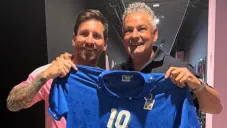 ¡Reunión de leyendas! Messi recibe visita de Roberto Baggio en pleno Mundial de Clubes