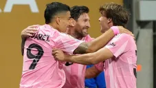 Celebración de Messi tras su gol