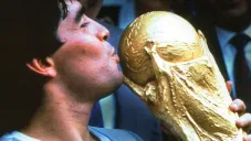 Maradona como campeón del Mundo